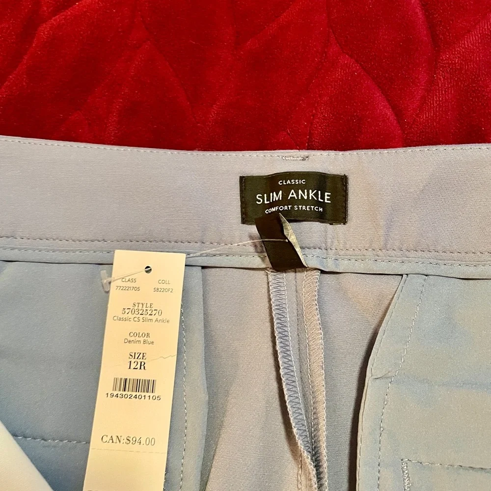 White House Black Market Blue Women's Slim Ankle Comfort Stretch NWT 12/28" - Picture 6 of 9